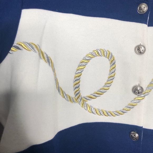 Navy Anchor Cardigan - Picture 7 of 10